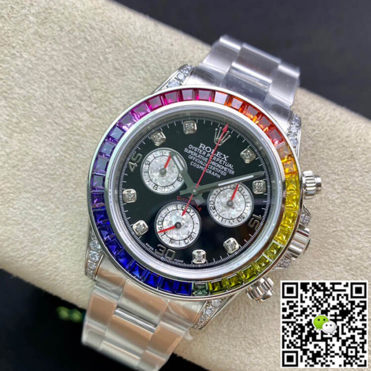 Replica R01ex Daytona 116599 RBOW 1:1 Best Edition TW Factory Black Dial