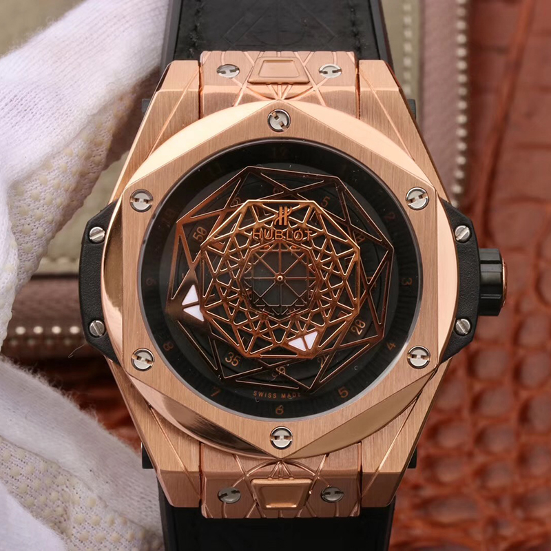 Replica Hublot Big Bang Sang Bleu King Gold 415.OX.1118.VR.MXM17 TMF Factory Mechanical Watches 1:1 Best Edition Swiss ETA1213