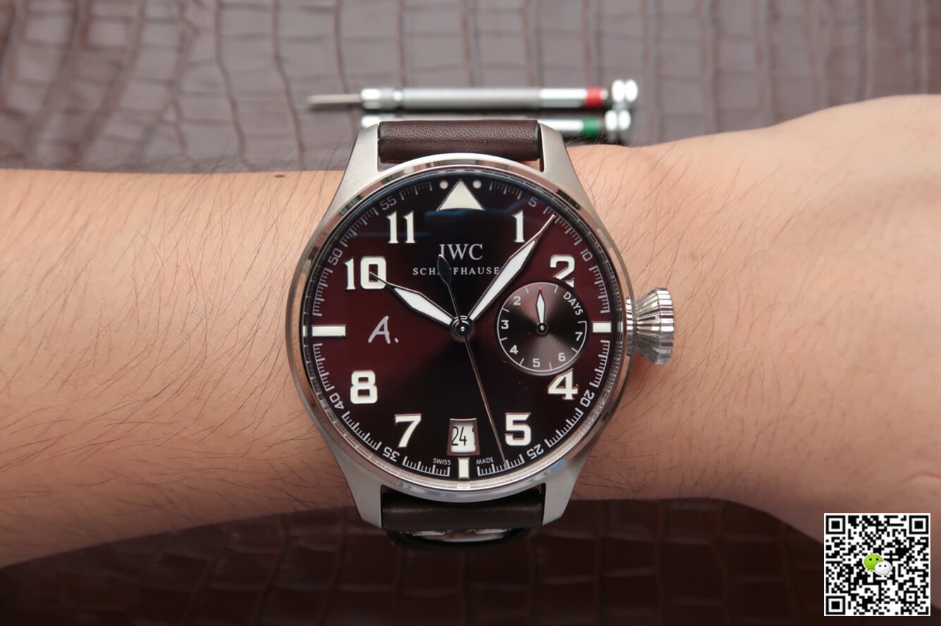 Replica IWC Pilot IW500422 1:1 Best Edition ZF Factory Brown Dial Leather Strap