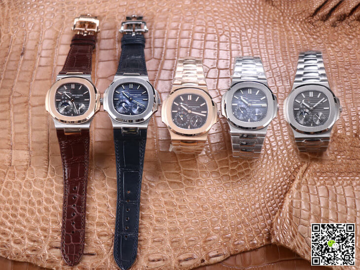 Replica Pat*k Phi1i*pe Nautilus 5712GR-001 1:1 Best Edition PF Factory Rose Gold Leather Belt