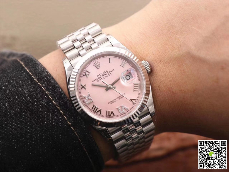 Replica R01ex Datejust M126234-0031 1:1 Best Edition EW Factory Pink Dial Swiss ETA3235