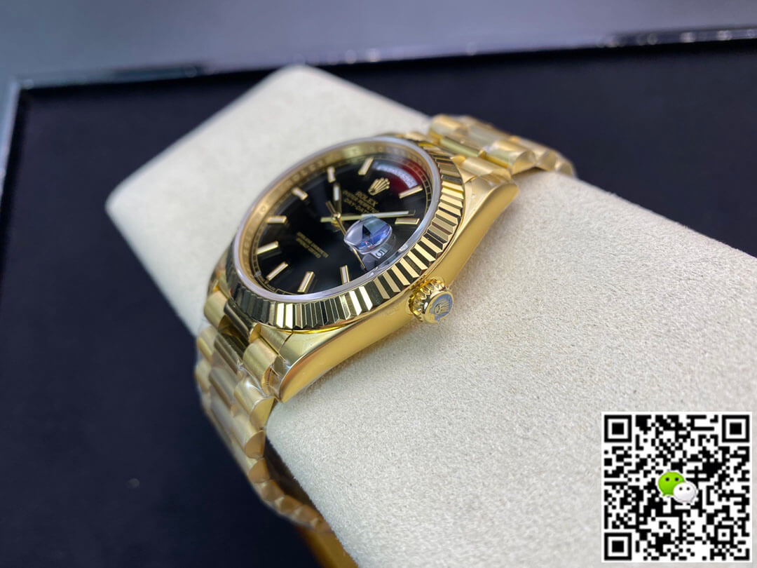 Replica R01ex Day Date 40MM 1:1 Best Edition EW Factory Black Dial