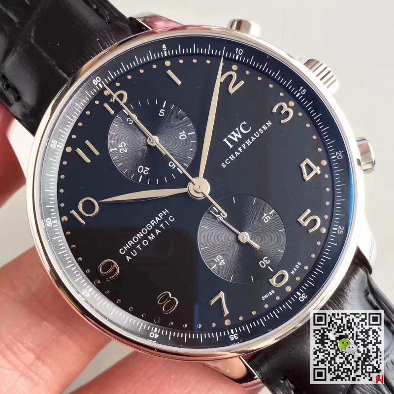 IWC Replica Portuguese Chronograph IW371447 ZF Factory 1:1 Best Edition Swiss ETA79350 Black Dial