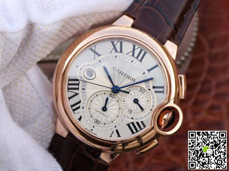 Replica Ballon Bleu De Ca*t1er W6920074 ZF Factory Men Watches 1:1 Best Edition Swiss ETA7750 White Textured Dial