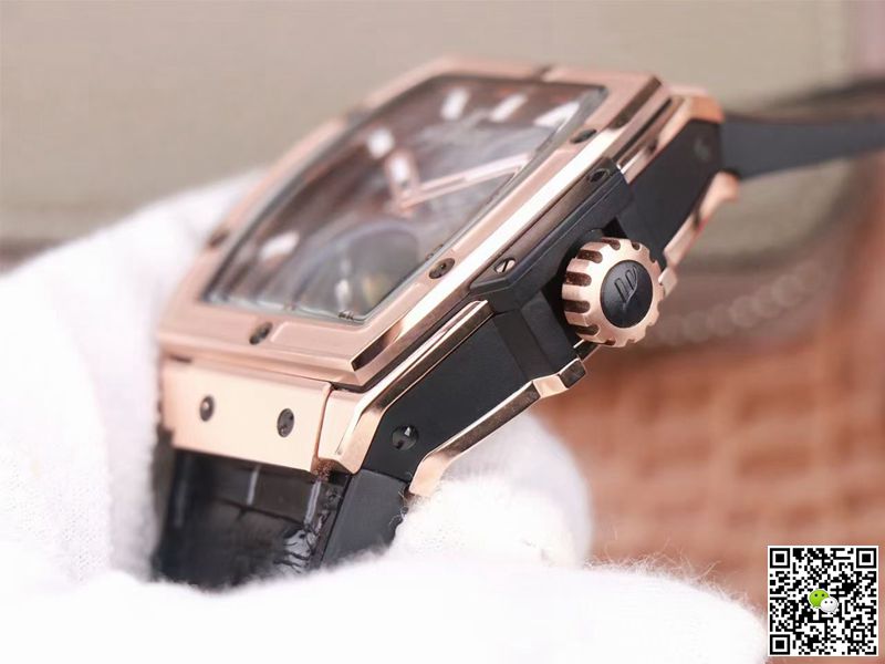 Hublot Replica Masterpiece Tourbillon 906.OX.0123.VR.AES13 1:1 Best Edition JB Factory Rose Gold White Hour Swiss HUB 9006