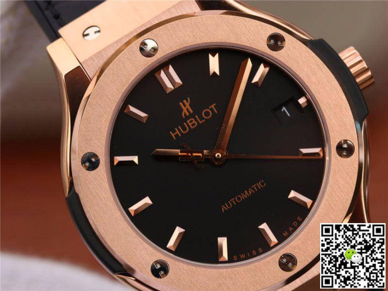 Replica Hublot Classic Fusion 511.OX.1181.LR JJ Factory Mechanical Watches 1:1 Best Edition Swiss ETA2892 Black Dial