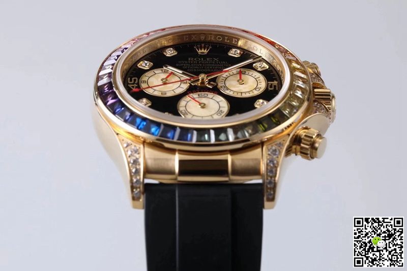 Replica R01ex Daytona 116598RBOW 1:1 Best Edition BL Factory Yellow Gold Swiss ETA4130