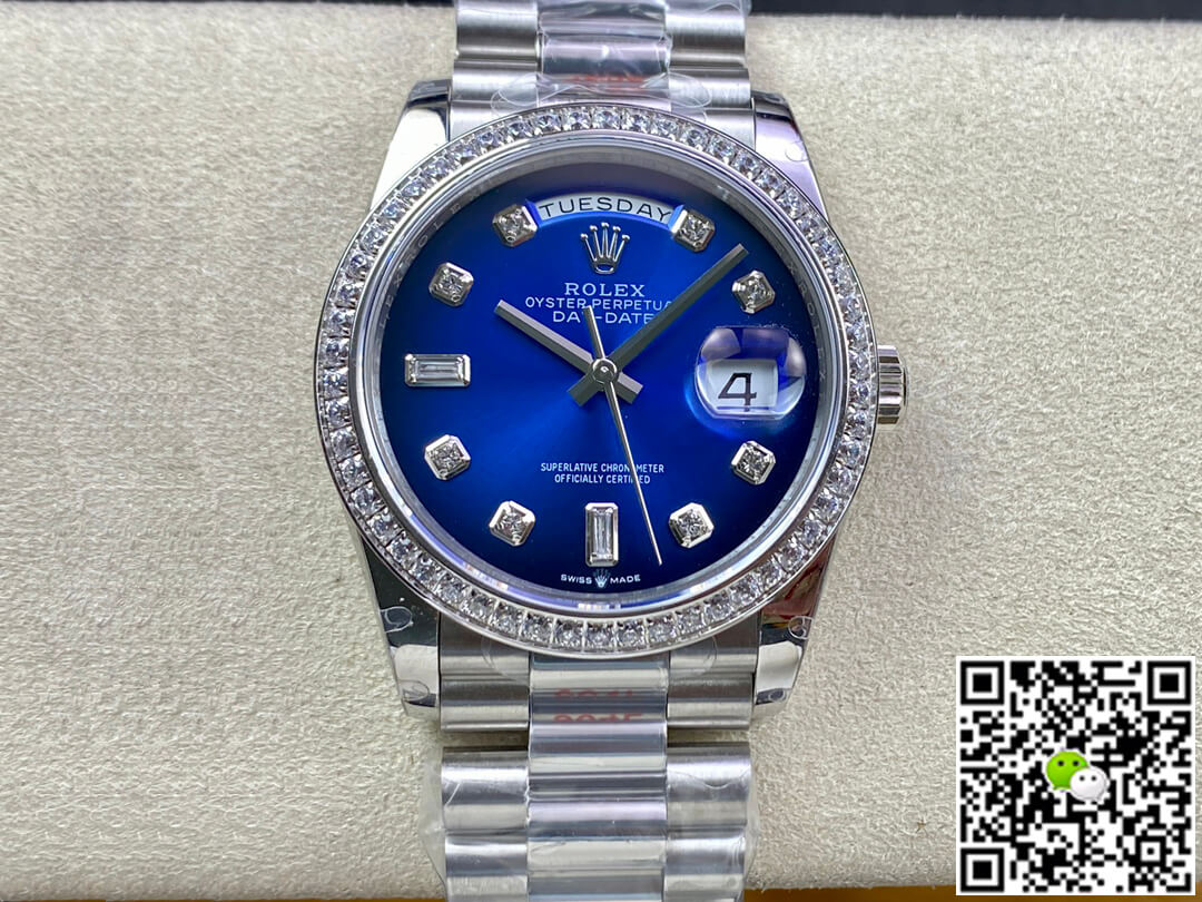 Replica R01ex Day Date M128396TBR-0008 36MM 1:1 Best Edition GM Factory D1am0nd Bezel
