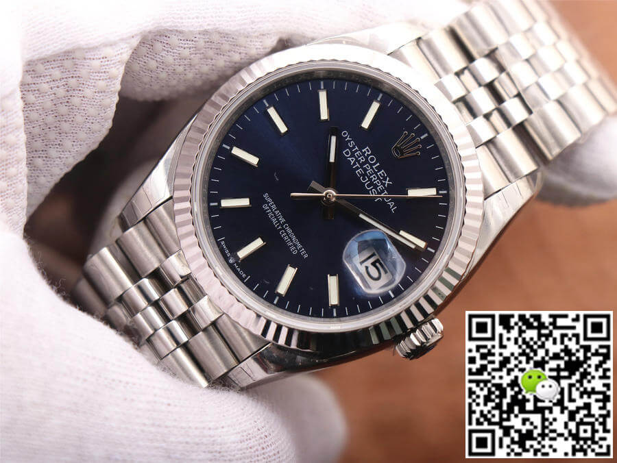 Replica R01ex Datejust M126234-0017 1:1 Best Edition EW Factory Blue Dial