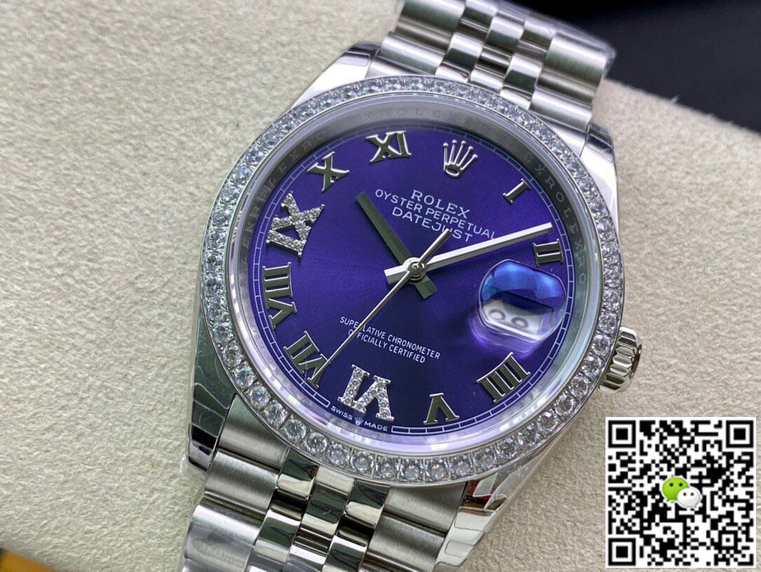 Replica R01ex Datejust M126284RBR-0013 1:1 Best Edition EW Factory Purple Dial