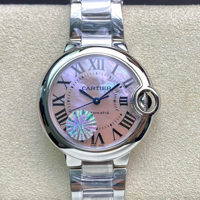 Replica Ballon Bleu De Ca*t1er 33MM 1:1 Best Edition AF Factory Mother-of-pearl Dial