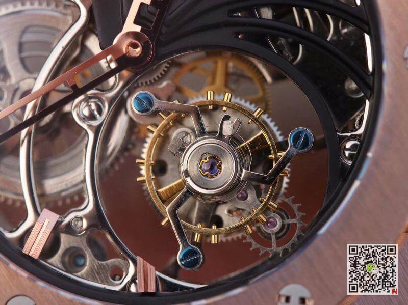 Replica Hublot Big Bang hollow tourbillon 1:1 Best Edition Swiss Seagull hand-winding tourbillon movement 18K Rose Gold