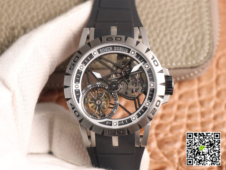 Replica Roger Dubuis Excalibur Spidr RDDBEX0479 1:1 Best Edition JB Factory Tourbillon Black Strap