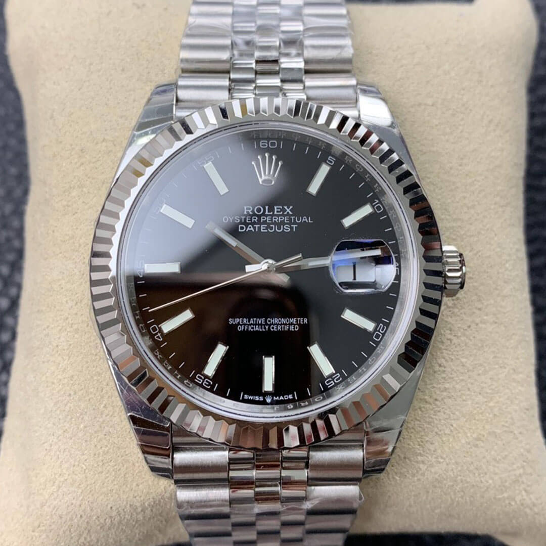 Replica R01ex Datejust M126334-0018 1:1 Best Edition EW Factory Black Dial