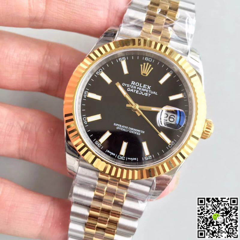 R01ex Dupe Datejust II 41mm 126333 Men Watches 1:1 Best Edition Swiss ETA3255 Black Dial