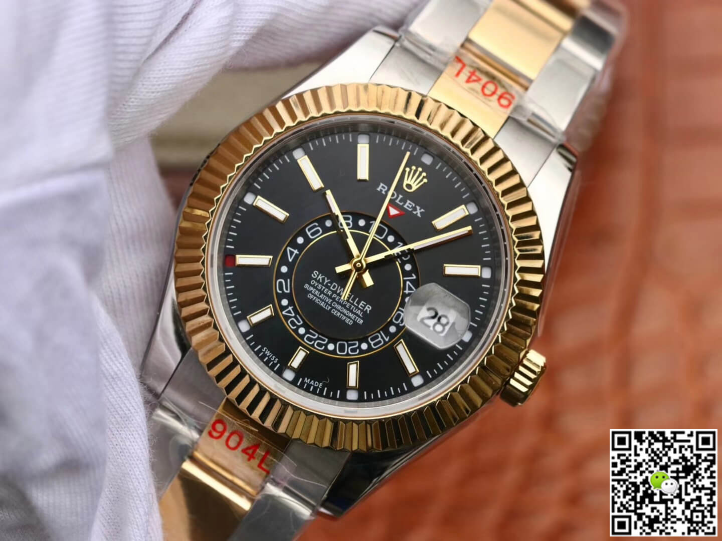 Replica R01ex Sky Dweller M326933-0002 1:1 Best Edition Noob Factory Black Dial