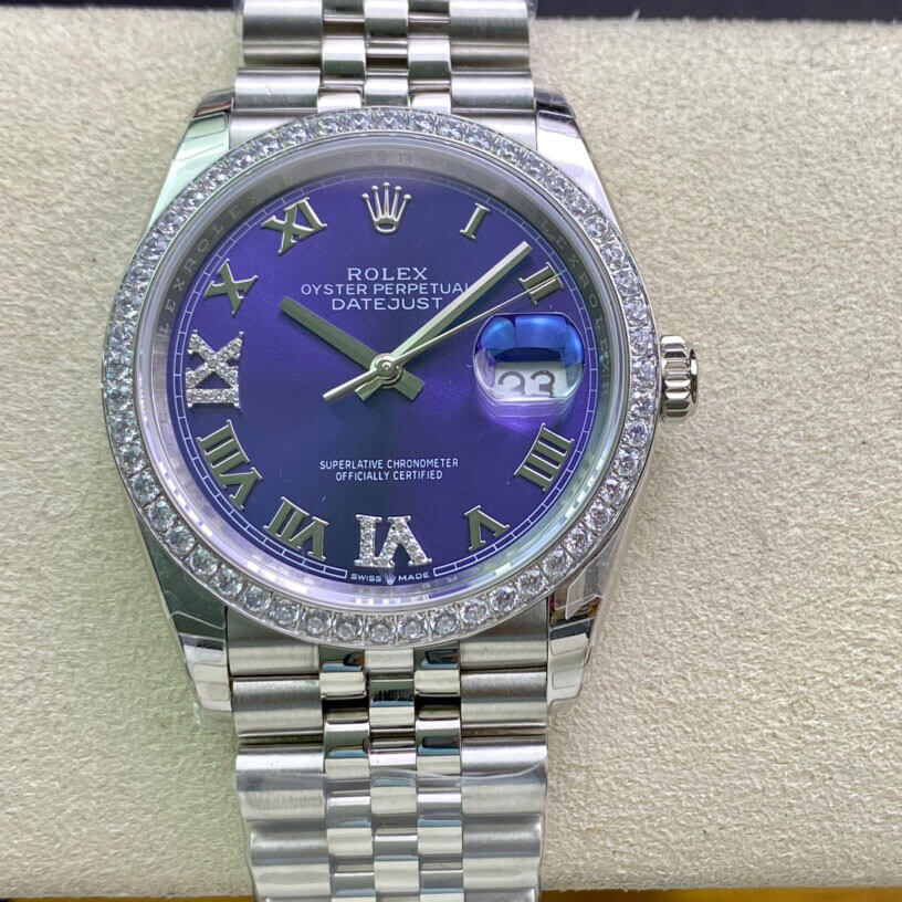 Replica R01ex Datejust M126284RBR-0013 1:1 Best Edition EW Factory Purple Dial