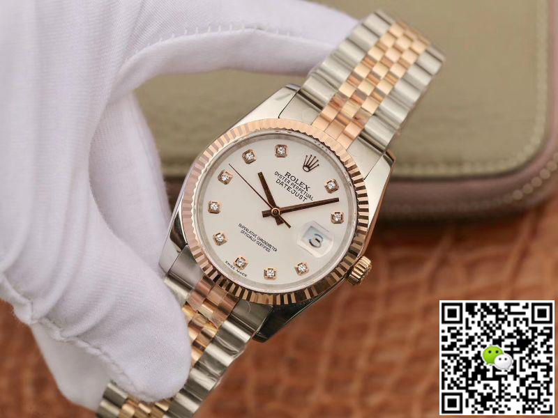 Replica R01ex Date-Just 36mm Stainless Steel Two Tone 1:1 Best Edition 18K Gold Wrapped Swiss ETA3135