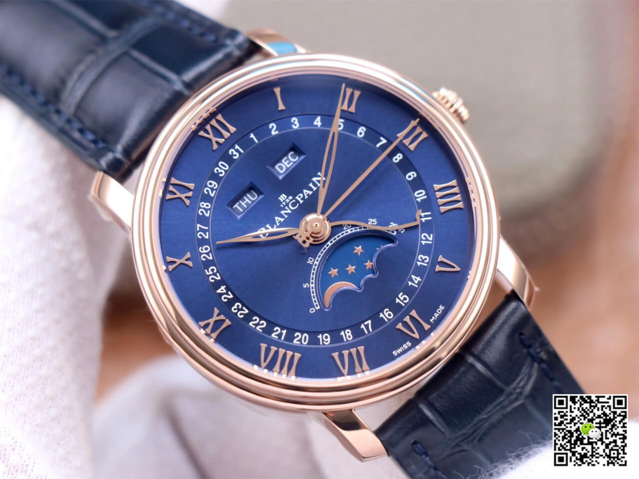 Replica Blancpain Villeret 6654-3640-55 1:1 Best Edition OM Factory V3 Rose Gold