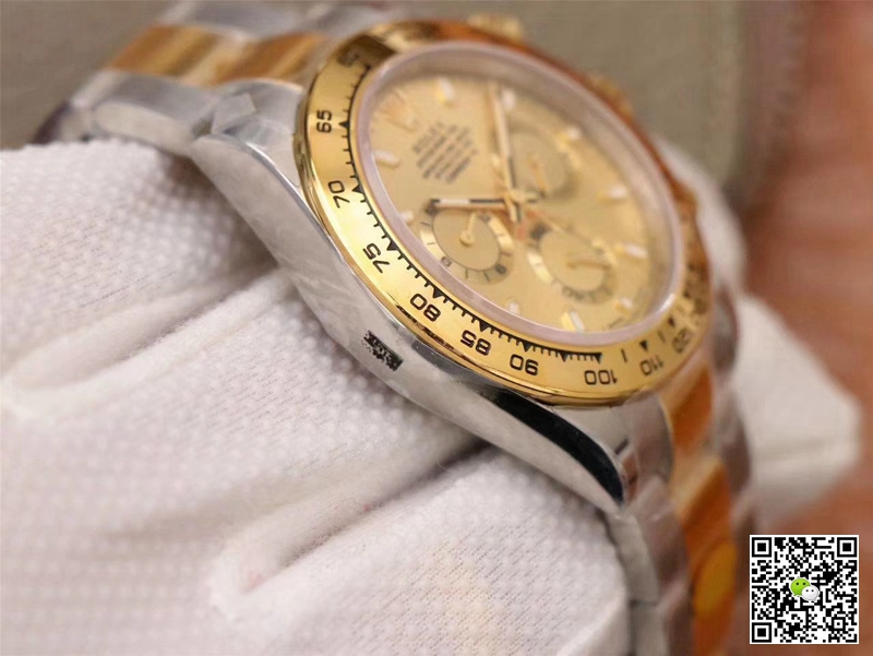 R01ex Daytona Replica Cosmograph M116503-0003 1:1 Best Edition Noob Factory Gold Dial Swiss ETA4130