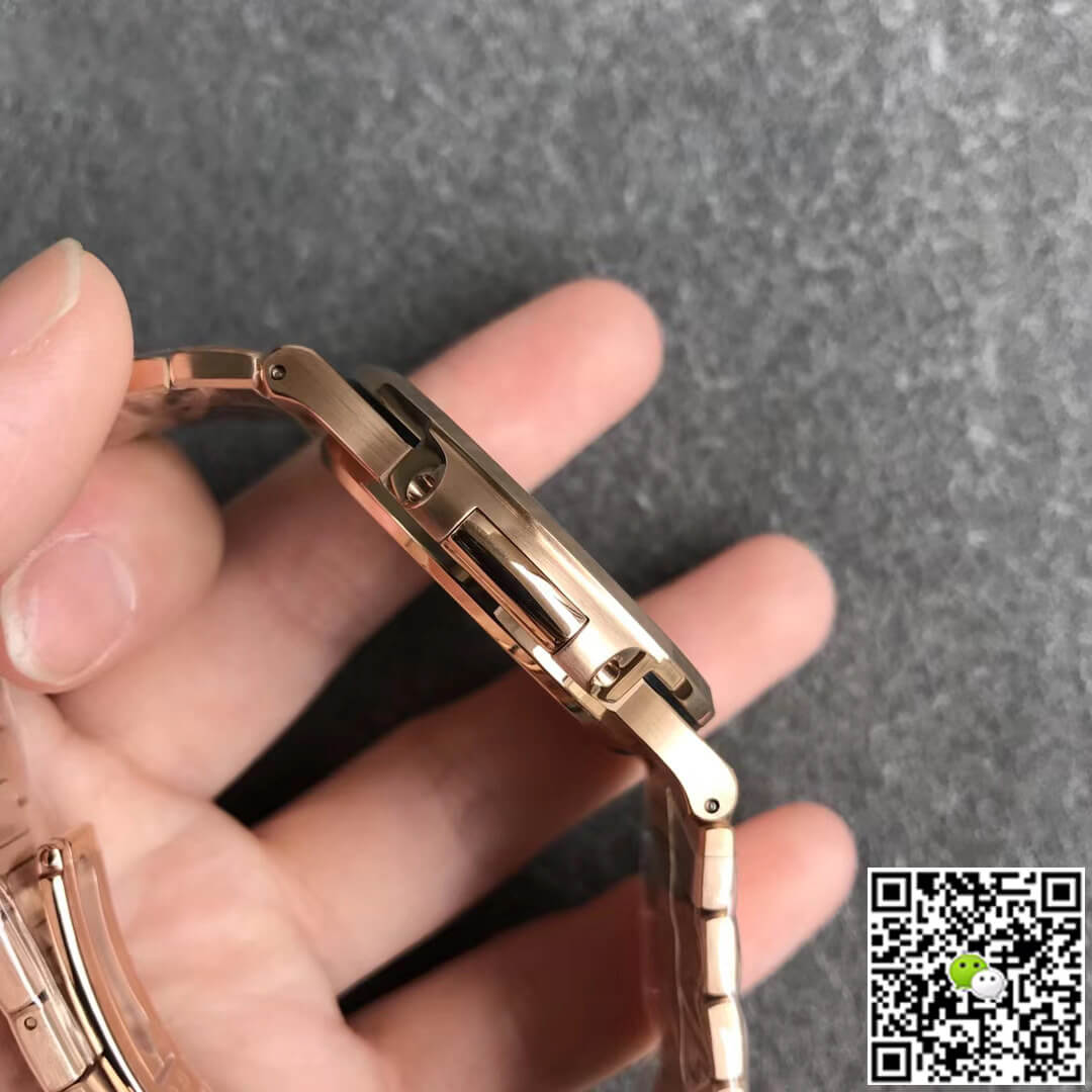 Replica Pat*k Phi1i*pe Nautilus 5711/1R-001 1:1 Best Edition PPF Factory V4 Rose Gold White Dial Swiss ETA324