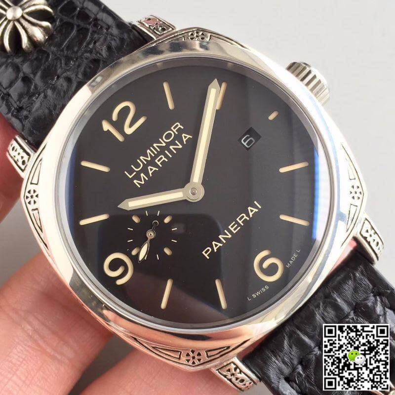 Pa*e*a1 Replica Radiomir 1940 PAM572 XF Factory 1:1 Best Edition Swiss ETA P1000 Black Leather Strap