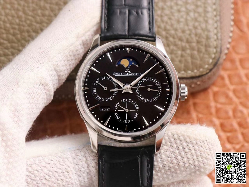 Replica Jaeger LeCoultre Master Ultra Thin 1308470 1:1 Best Edition V9 Factory Black Dial Swiss ETA868