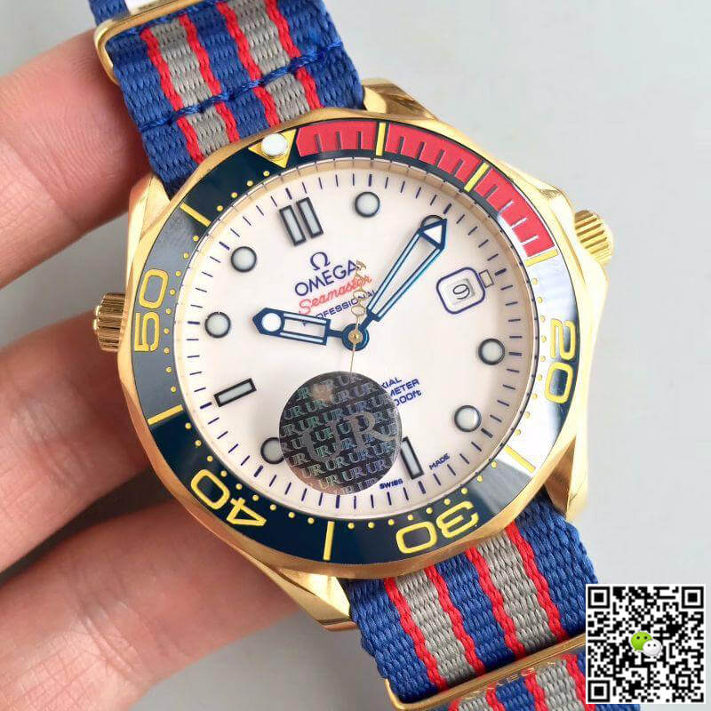 Replica 0me*ga Seamaster Diver 300M 212.62.41.20.04.001 1:1 Best Edition Swiss ETA2824 18K Yellow Gold