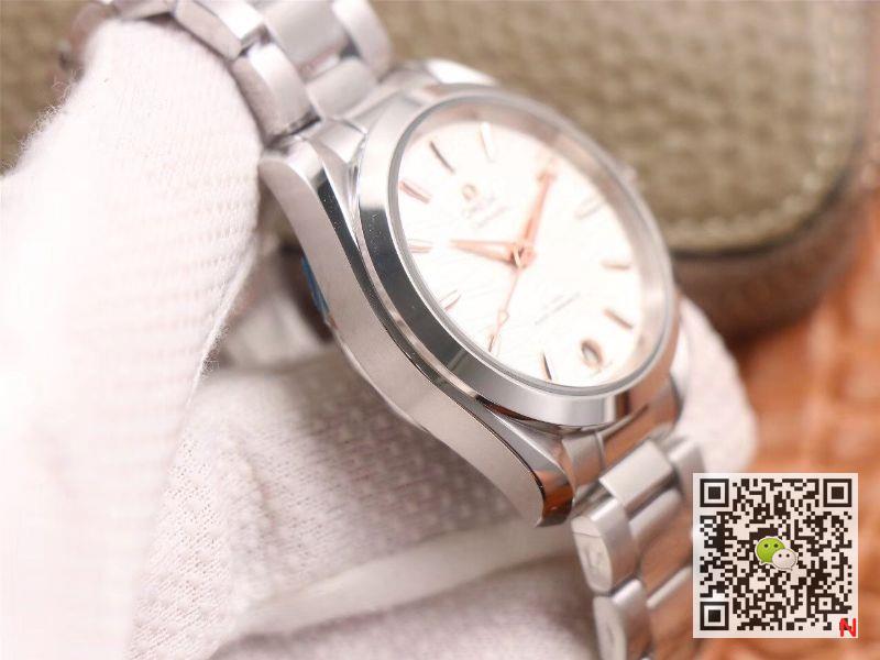 Replica 0me*ga Seamaster 220.10.38.20.02.002 Aqua Terra 150M 1:1 Best Edition VS Factory White dial Swiss 8800