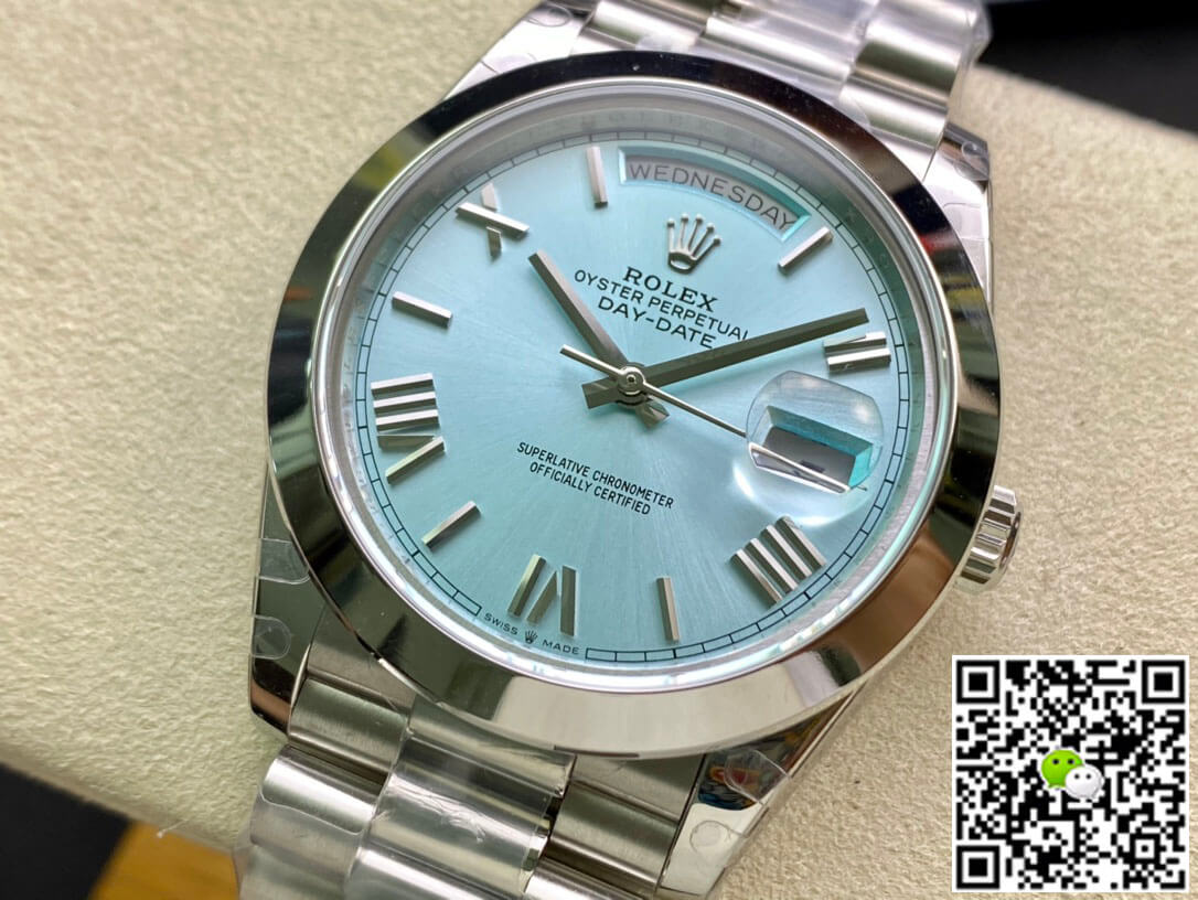 Replica R01ex Day Date M228206-0044 1:1 Best Edition EW Factory Ice Blue Dial
