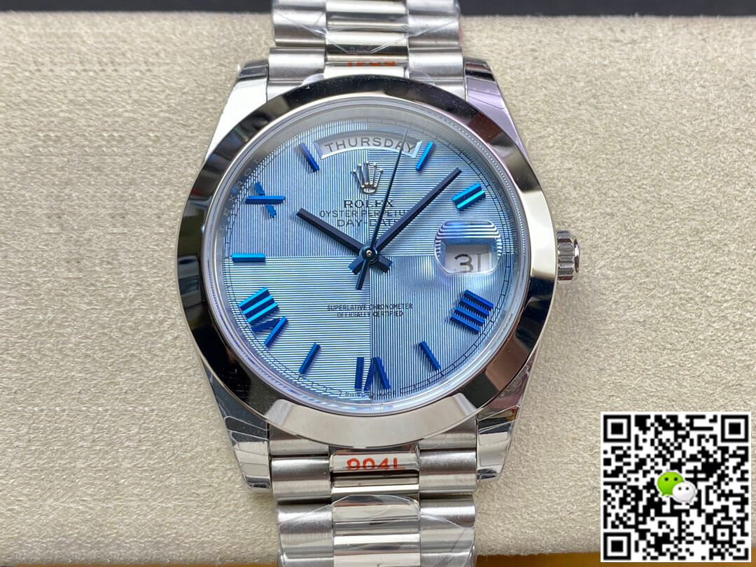 Replica R01ex Day Date M228206-0001 1:1 Best Edition EW Factory Blue Dial