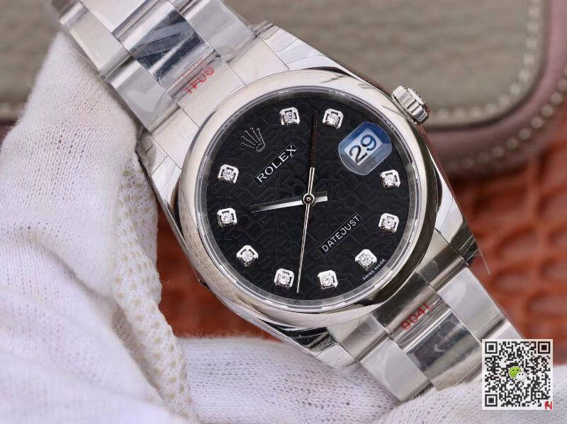 Replica R01ex Date Just 116200 DJ Factory 1:1 Best Edition Swiss ETA2836 Black Computer Dial