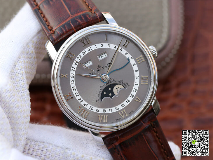 Replica Blancpain Villeret 6654-1113-55B 1:1 Best Edition OM Factory V2 Grey Dial