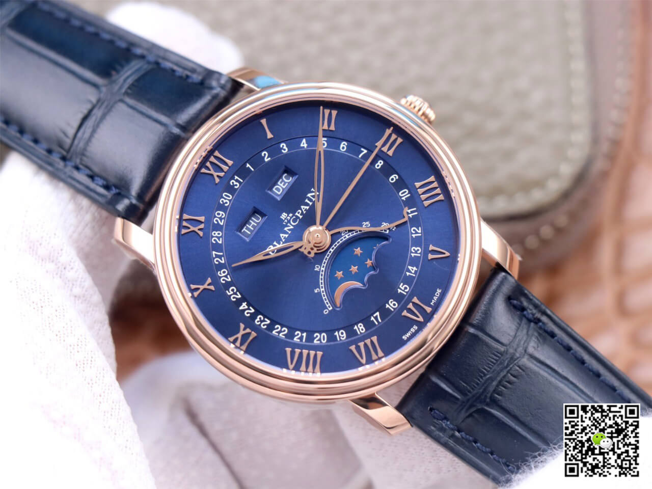 Replica Blancpain Villeret 6654-3640-55 1:1 Best Edition OM Factory V3 Rose Gold