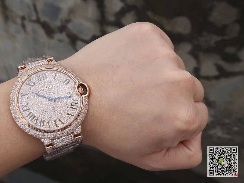 Replica Ballon Bleu De Ca*t1er W69006Z2 42mm TW Factory 1:1 Best Edition Full D1am0nd Rosegold Swiss ETA 2824