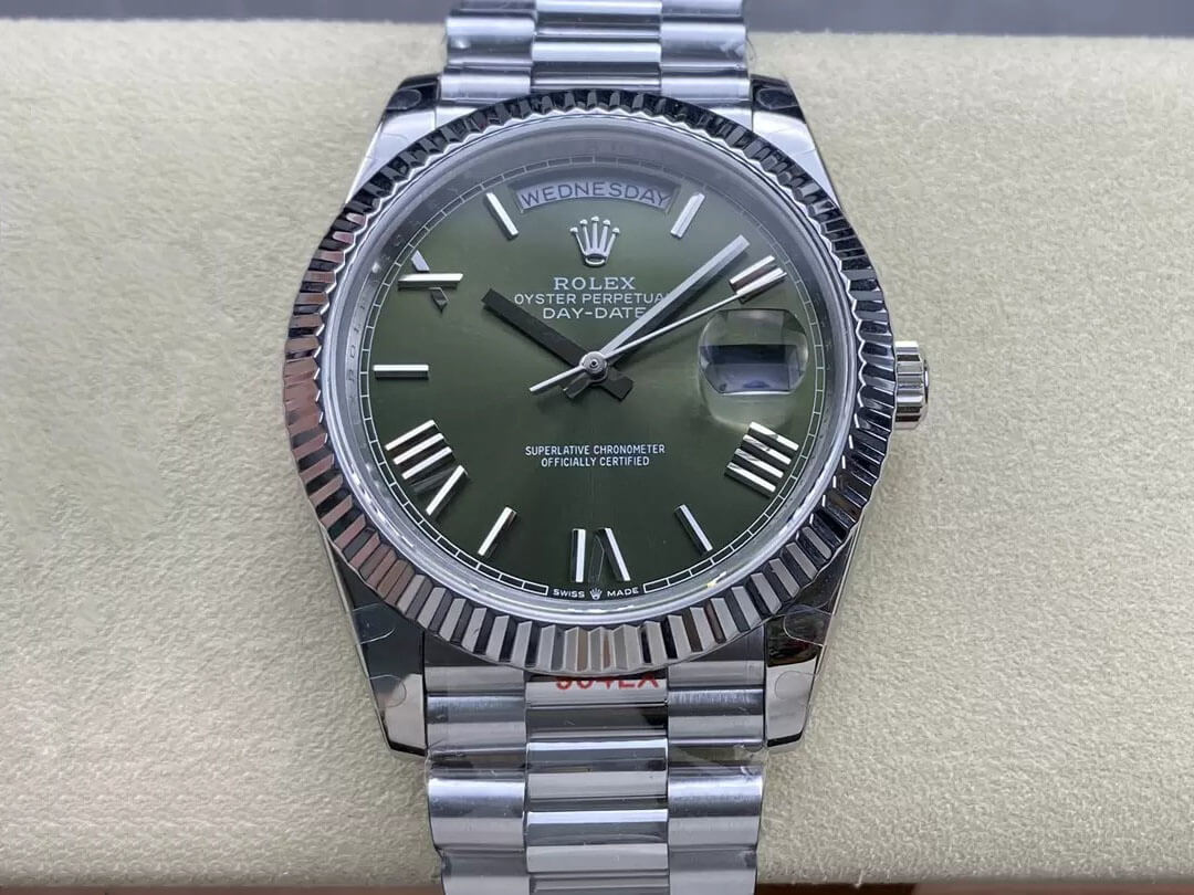 Replica R01ex Day Date M228236-0008 1:1 Best Edition GM Factory V2 Green Dial