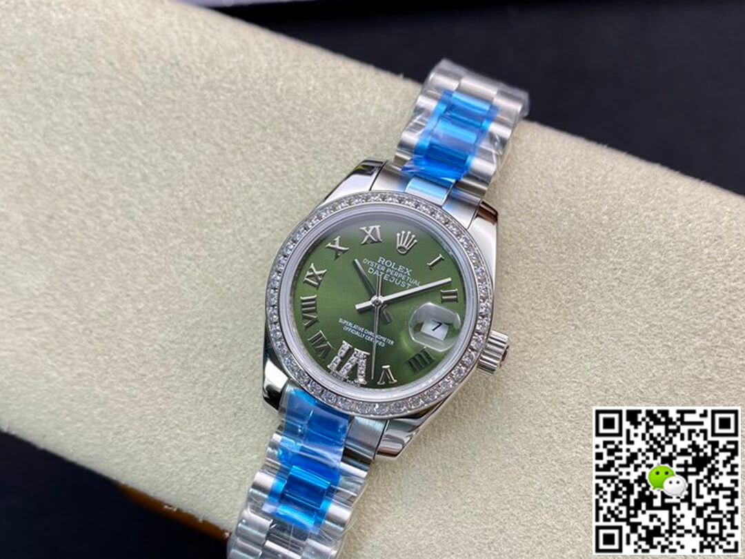Replica R01ex Datejust 28MM 1:1 Best Edition BP Factory D1am0nd-set Green Dial