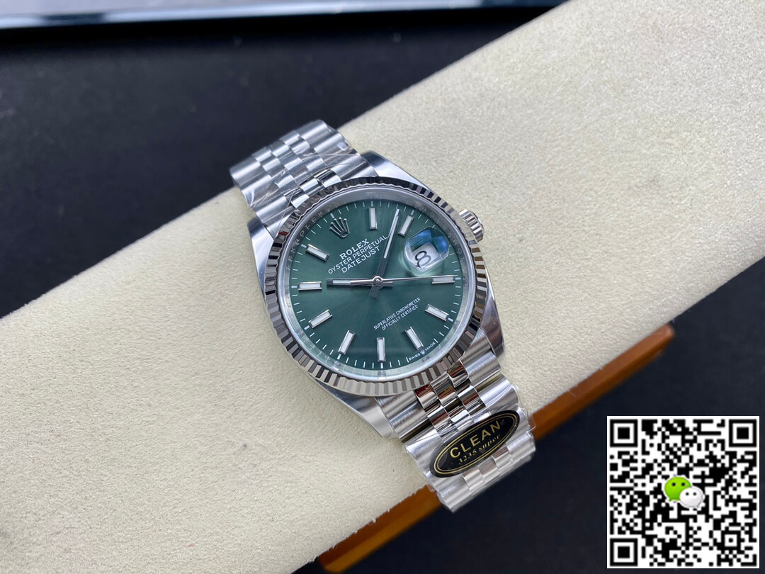 Replica R01ex Datejust M126234-0051 36MM 1:1 Best Edition Clean Factory Green Dial