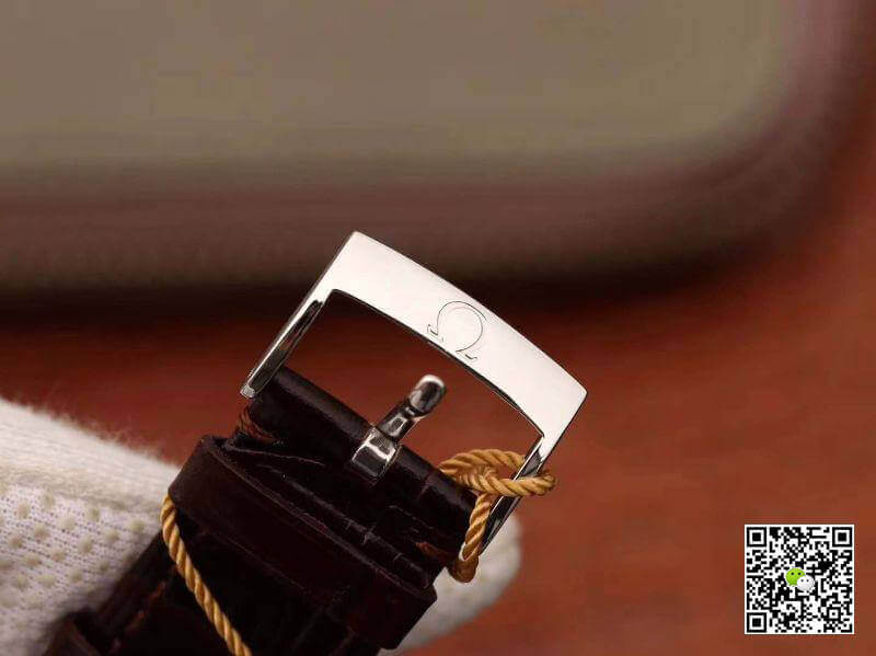 Replica 0me*ga De Ville Prestige 424.13.40.20.02.002 MKS Factory 1:1 Best Edition Swiss ETA9015 Brown Calfskin Leather Strap