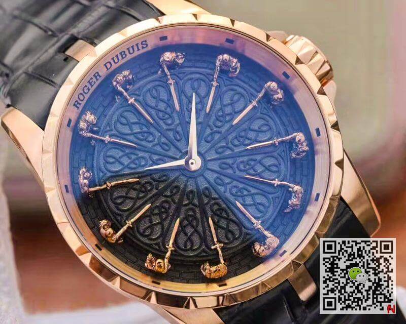 Replica Roger Dubuis Excalibur Knights of The Round Table II Rddbex0511 ZF Factory 1:1 Best Edition Rose Gold Swiss M9015