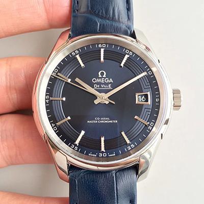 Replica 0me*ga De Ville Hour Vision 431.33.41.21.03.001 3S Factory 1:1 Best Edition Swiss ETA8500 Blue Dial