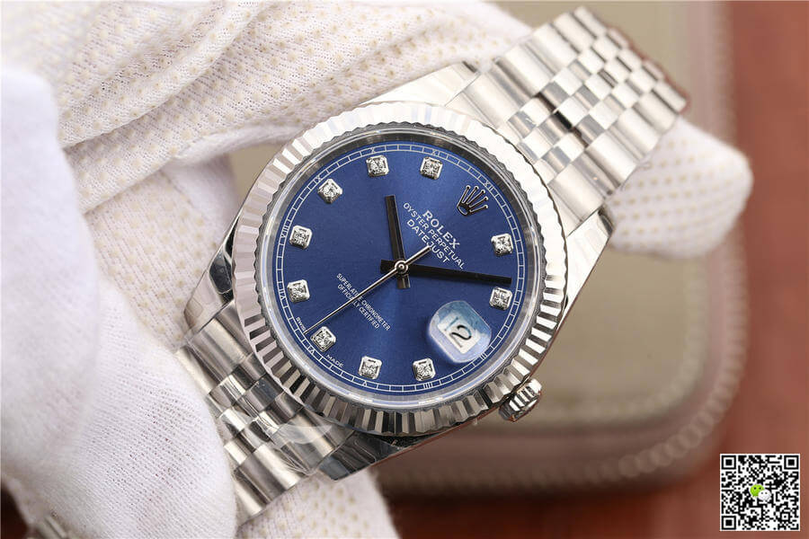 Replica R01ex Datejust M126334-0016 1:1 Best Edition EW Factory D1am0nd Blue Dial