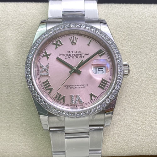 Replica R01ex Datejust M126284RBR-0024 1:1 Best Edition EW Factory Pink Dial