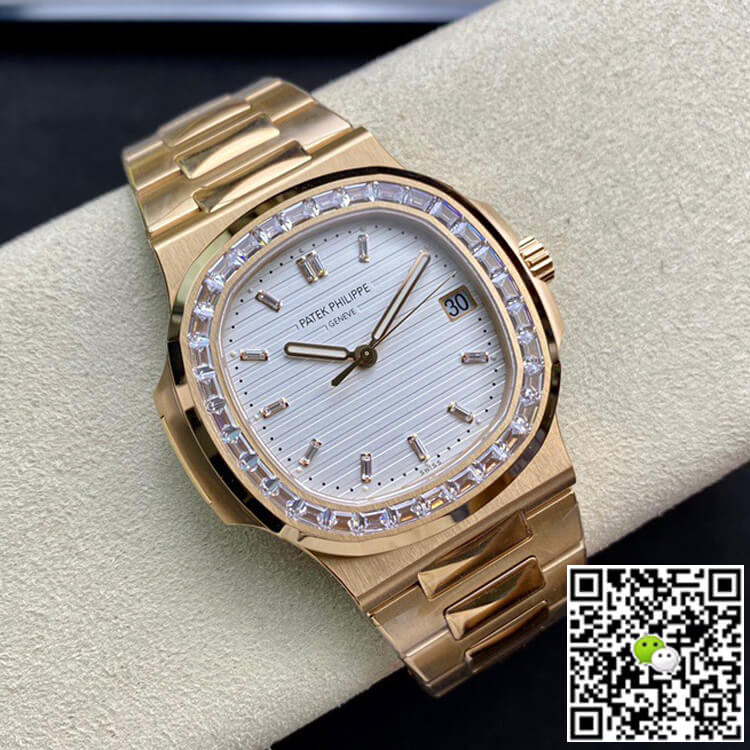 Replica Pat*k Phi1i*pe Nautilus 1:1 Best Edition PPF Factory Rose Gold With D1am0nds