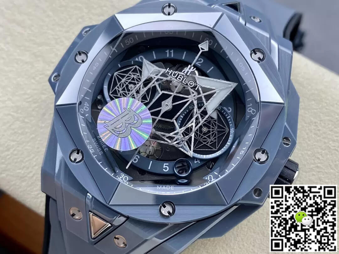 Replica Hublot Big Bang Sang Bleu II 418.FX.8007.RX.MXM21 1:1 Best Edition BB Factory Gray Ceramic