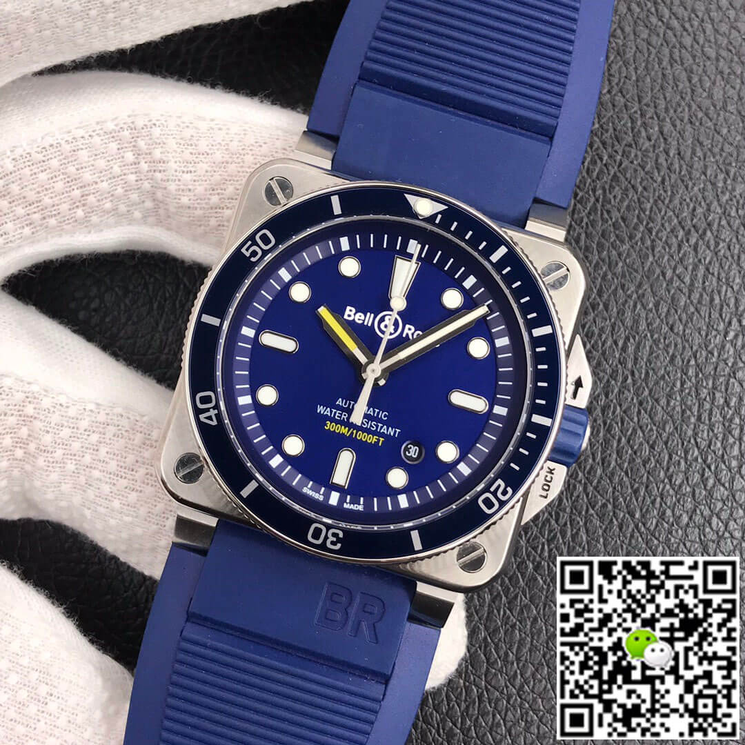 Replica Bell   Ross BR0392-D-BU-ST/SRB 1:1 Best Edition Blue Dial