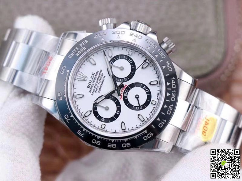 Replica R01ex Cosmograph Daytona M116500LN-0001 1:1 Best Edition Noob Factory White Dial Swiss ETA4130