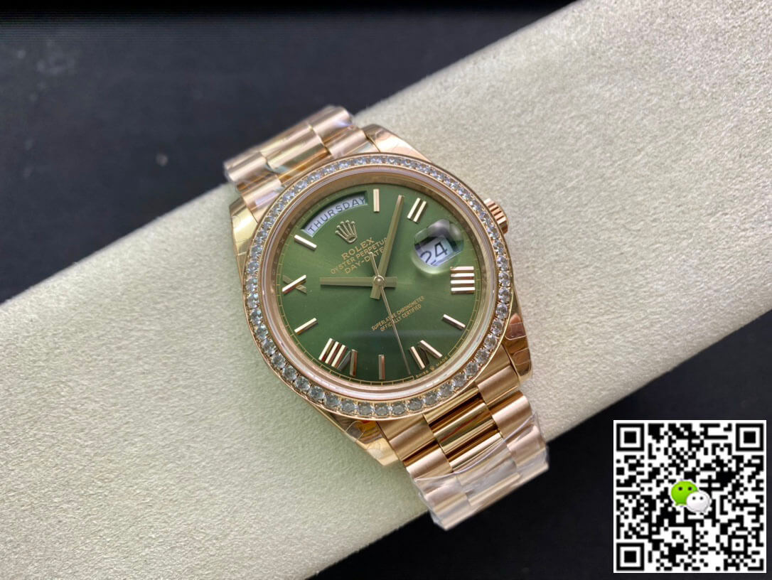 Replica R01ex Day Date M228345RBR-0011 1:1 Best Edition EW Factory Green Dial