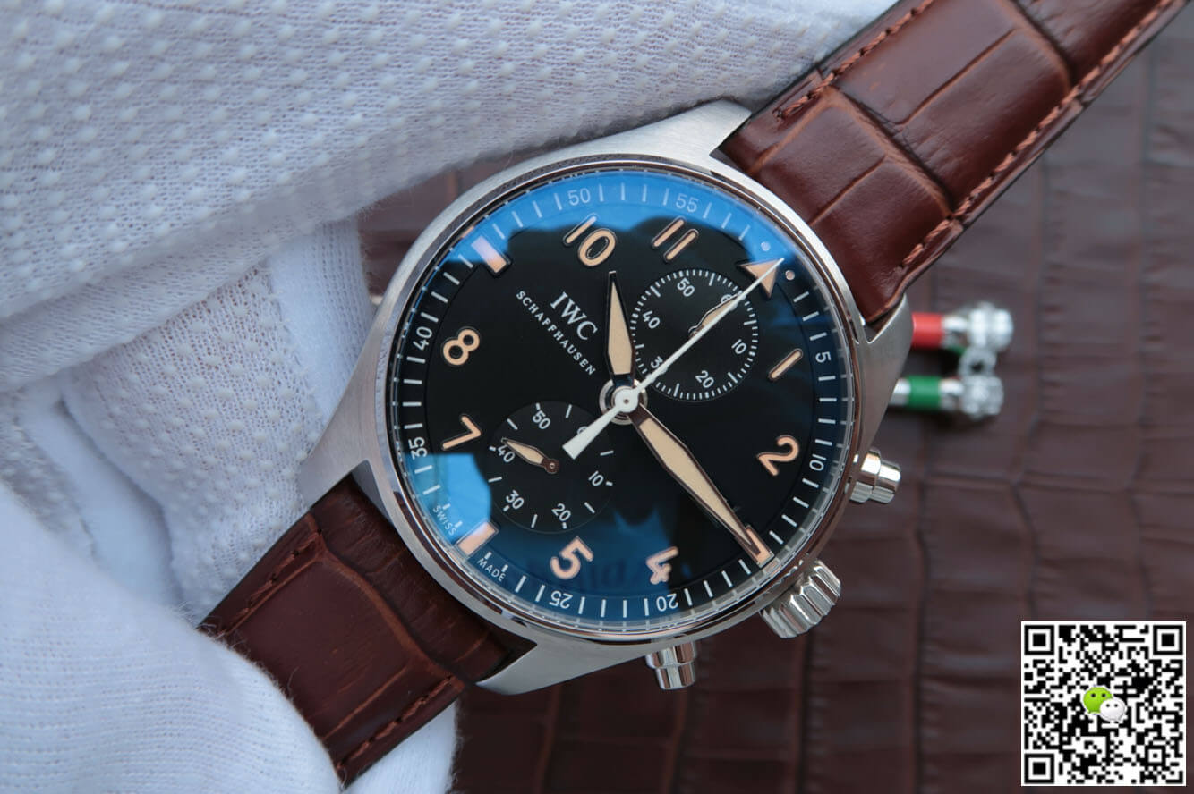 Replica IWC Pilot IW387808 1:1 Best Edition ZF Factory Black Dial