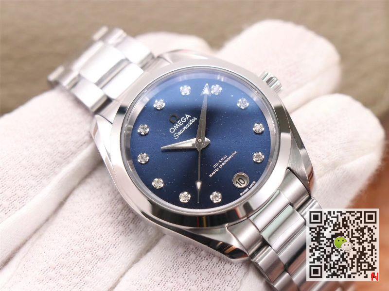 Replica 0me*ga Seamaster 220.10.38.20.53.001 Aqua Terra 150M 1:1 Best Edition VS Factory Blue dial Swiss 8800